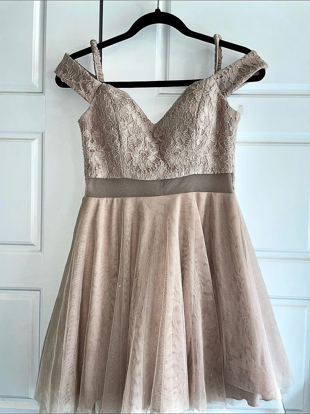teeze me Lace Bodice Mini Dress in Pink Size 7/8 Like New